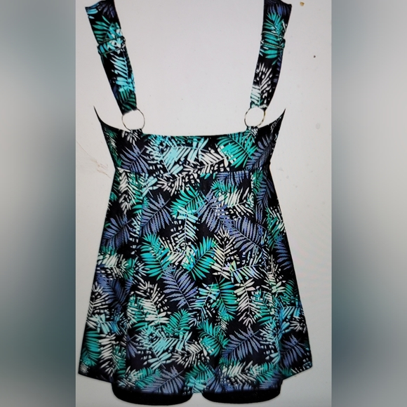 NWOT TANKINI SWIM DRESS BOY SHORT COVER UP MODEST SWIM BATHING SUIT SIZE… cute - Picture 3 of 10